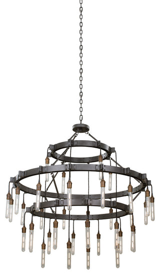 Stuyvesant 12+16+8 Light 3 Tier Chandelier in Matte Gun Metal