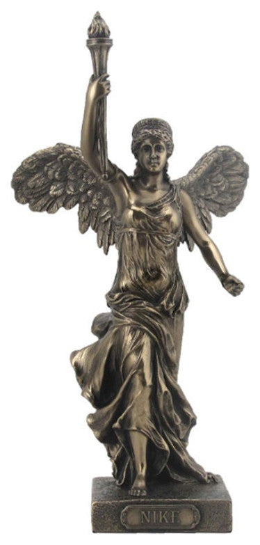 Nike Raising Torch Statue - Greek Goddess of Victory