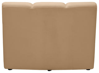 Infinity Channel Tufted Velvet Modular Chair, Camel, 1 Piece