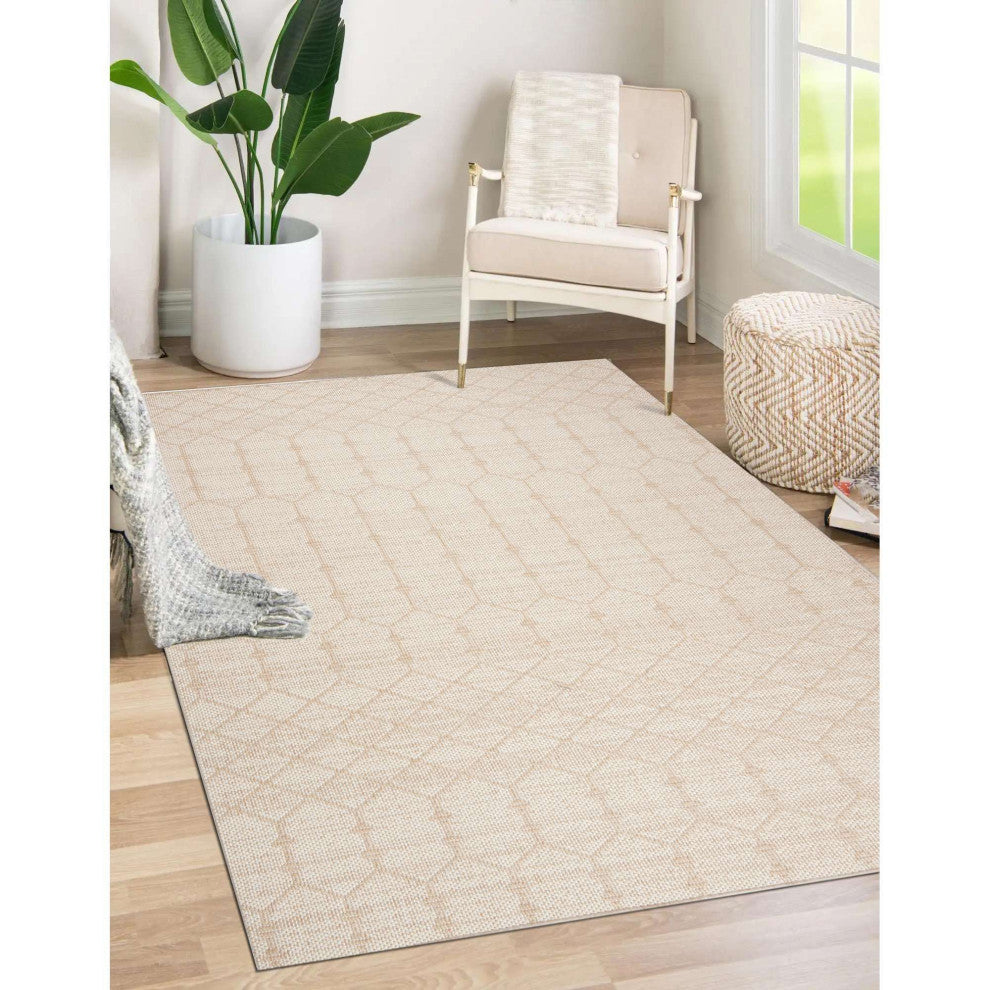 Pavilion Trellis Area Rug - Beige, 8'10"x11'10"