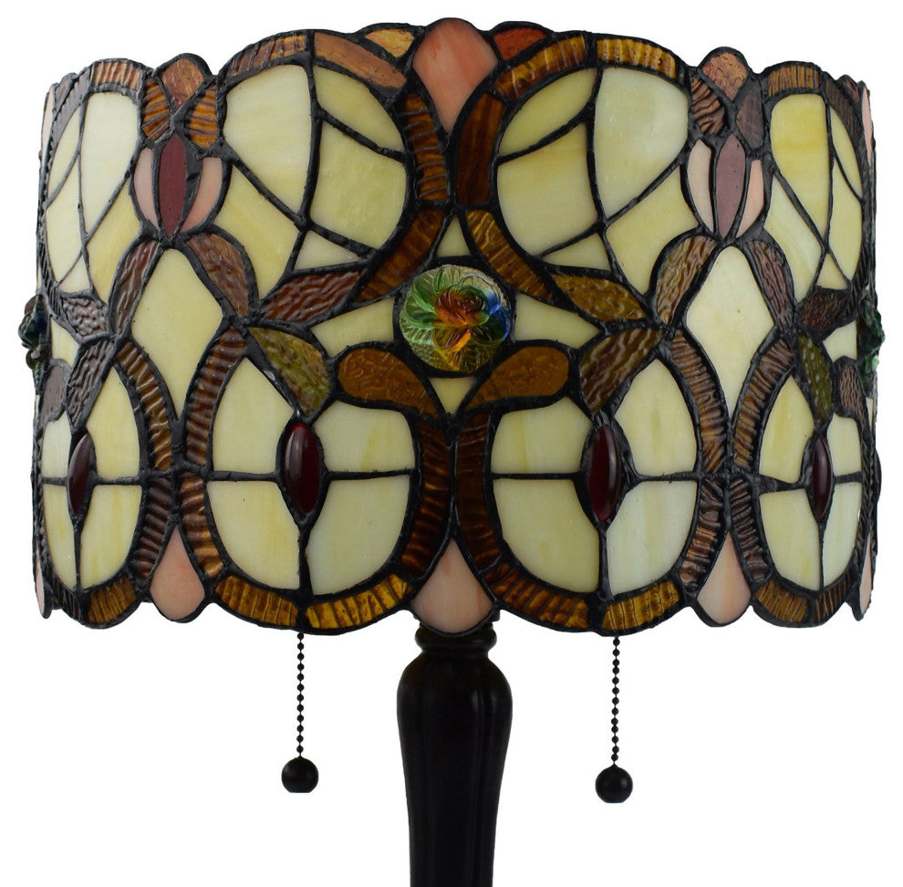 Amora Lighting Tiffany Style AM335TL10 Geometric Table Lamp