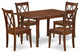 5Pc Rectangular 48/60 Inch Table With 12 In Leaf And 4 Double X Back Chairs