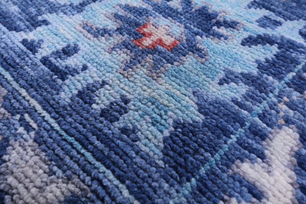 Hand-Knotted Turkish Oushak Wool Rug 9' 4" X 11' 10" - Q13311