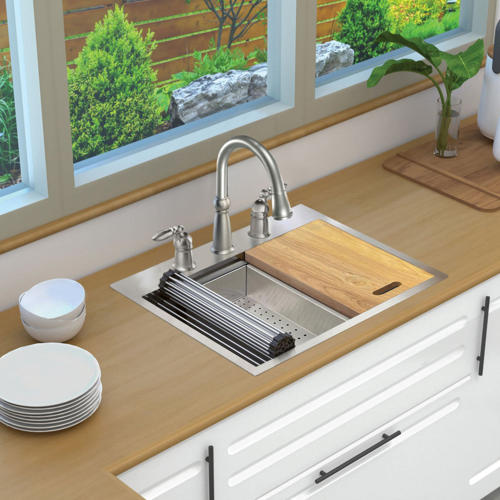 Transolid Kitchen Workstation, 3 Faucet Holes