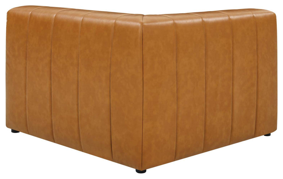Sectional Sofa Set, Faux Vegan Leather, Tan, Modern, Living Lounge Hospitality
