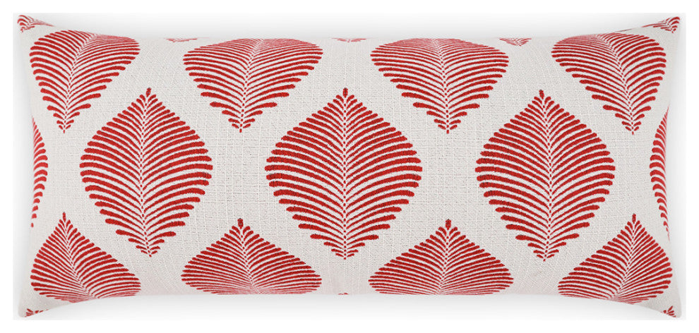 Outdoor Palmero Lumbar Pillow - Red