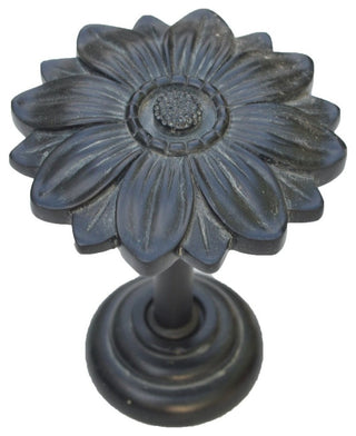 Bloom Drapery Medallion, Black Washed