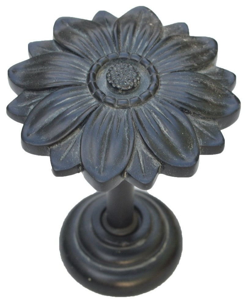 Bloom Drapery Medallion, Black Washed