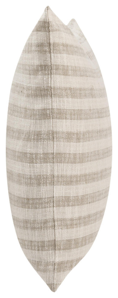 Linna Linen Blend Fabric Throw Pillow by Kosas Home, Beige, 24x24