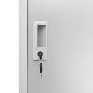 Close-up of a door handle/lock on white background (close-up feature)
