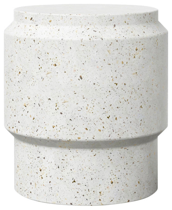 Mixx Barrel Stool, Ivory Terrazzo