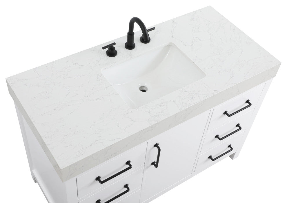 Home Living 48" Single Bathroom Vanity, White