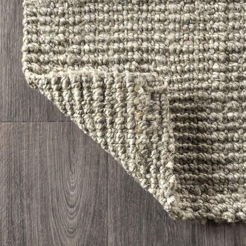 Pata Hand Woven Area Rug, Gray, 10'x14'