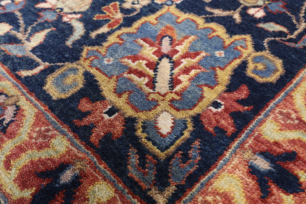 9' 9" X 13' 10" Persian Fine Serapi Hand-Knotted Wool Rug - Q14707