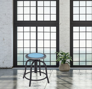 NPS 18-24" Height Adjustable Swivel Stool, Blueberry Seat and Black Frame