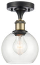 Innovations 516-1C-BAB-G122-6 1 Light Semi-Flush Mount, Black Antique Brass