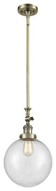 X-Large Beacon 1-Light Mini Pendant, Antique Brass, Seedy