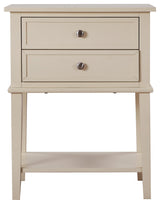 Newton 2-Drawer Nightstand, 28"H x 22"W x 16"D, Beige