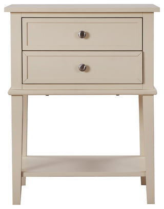 Newton 2-Drawer Nightstand, 28"H x 22"W x 16"D, Beige