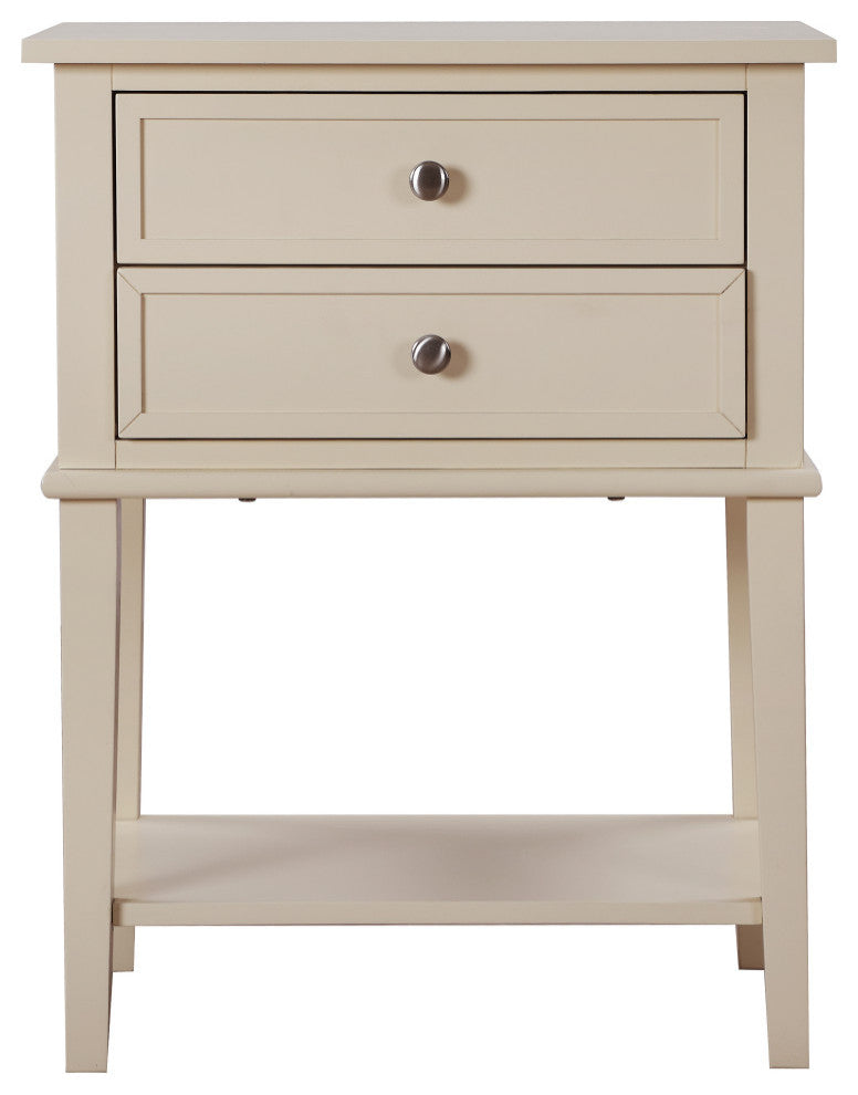 Newton 2-Drawer Nightstand, 28"H x 22"W x 16"D, Beige