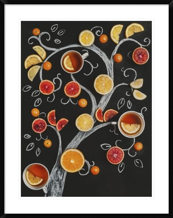 "Teatime Tree" Framed Digital Print by Dina Belenko, 32x40"