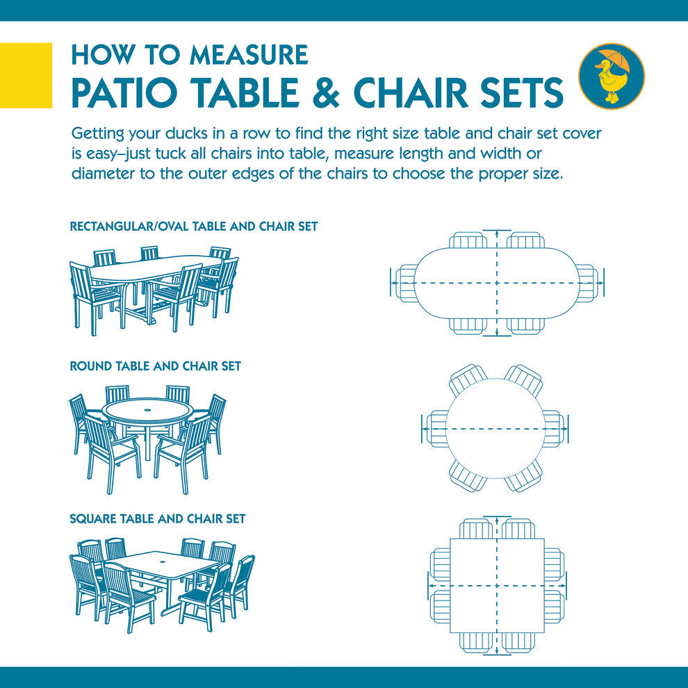 Duck Covers Soteria RainProof 76 in. Round Patio Table with Chairs Cover