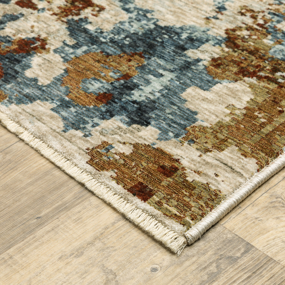 Harlan Modern Cosmic Splash Polyester Area Rug Runner 2'3" x 7'6"