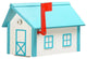 Poly Roof Standard Mailbox, White & Aruba Blue, Matching Roof
