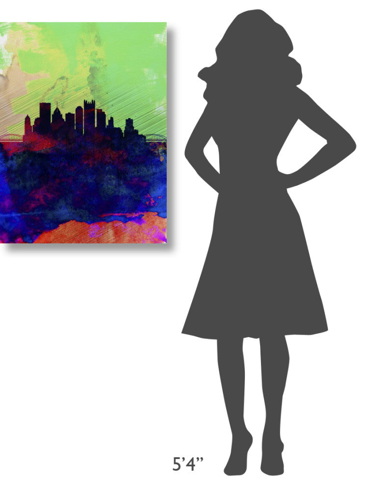 "Pittsburgh Watercolor Skyline" Fine Art Print