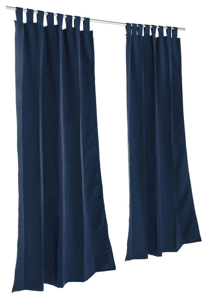 Canvas Sunbrella Outdoor Curtain With Tabs, 96" Long