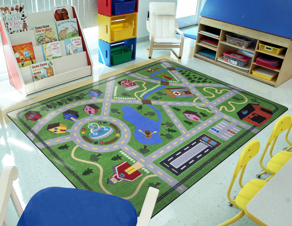 Kid Essentials Rug, Neighborhood Explorer, 7'8"x10'9"