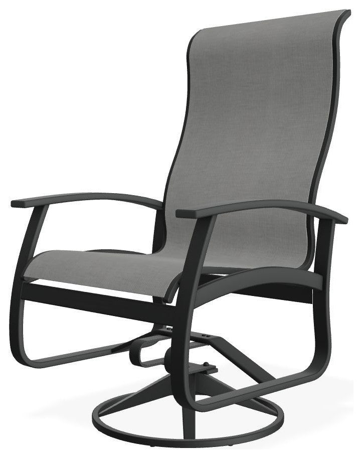 Belle Isle Sling Outdoor Swivel Rocker, Alloy/Graphite