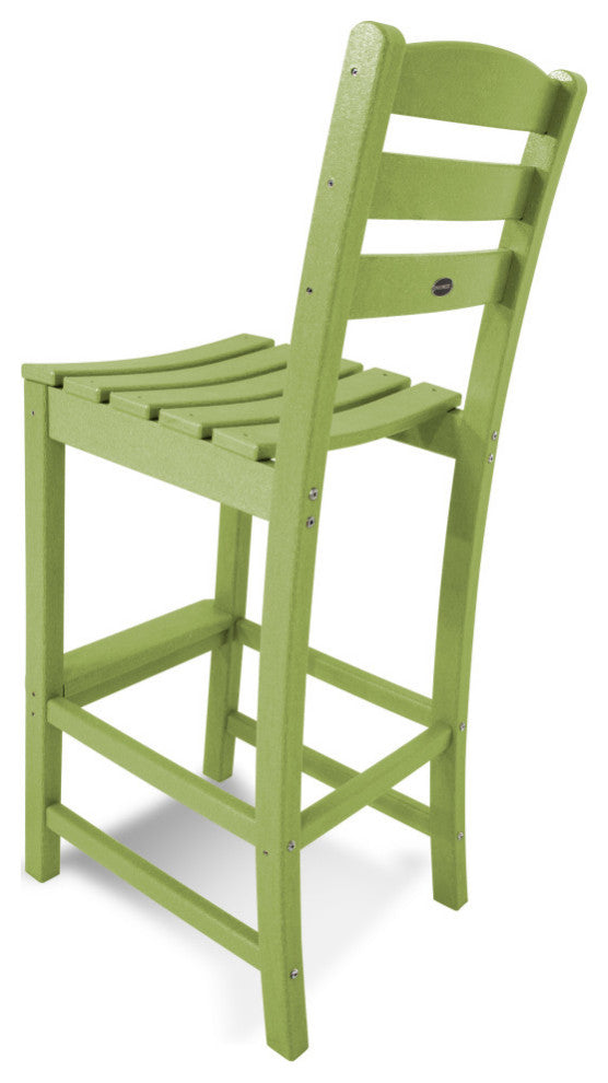 POLYWOOD La Casa Cafe Bar Side Chair, Lime
