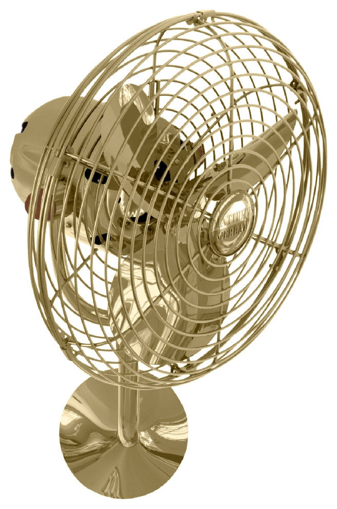 Michelle Parede Directional Wall Fan, Polished Brass