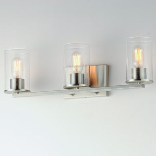 Maxim 11843CD Sleek 3 Light 24"W Bathroom Vanity Light - Antique Brass / Black