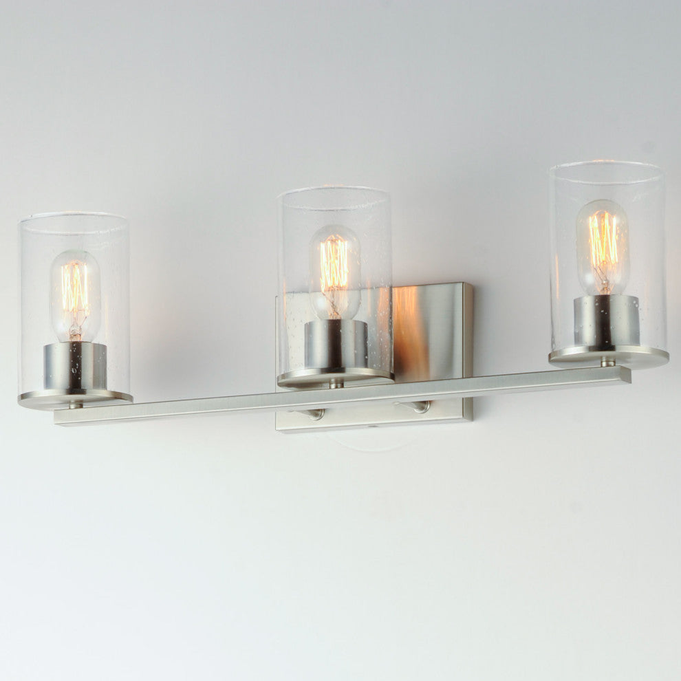 Maxim 11843CD Sleek 3 Light 24"W Bathroom Vanity Light - Antique Brass / Black