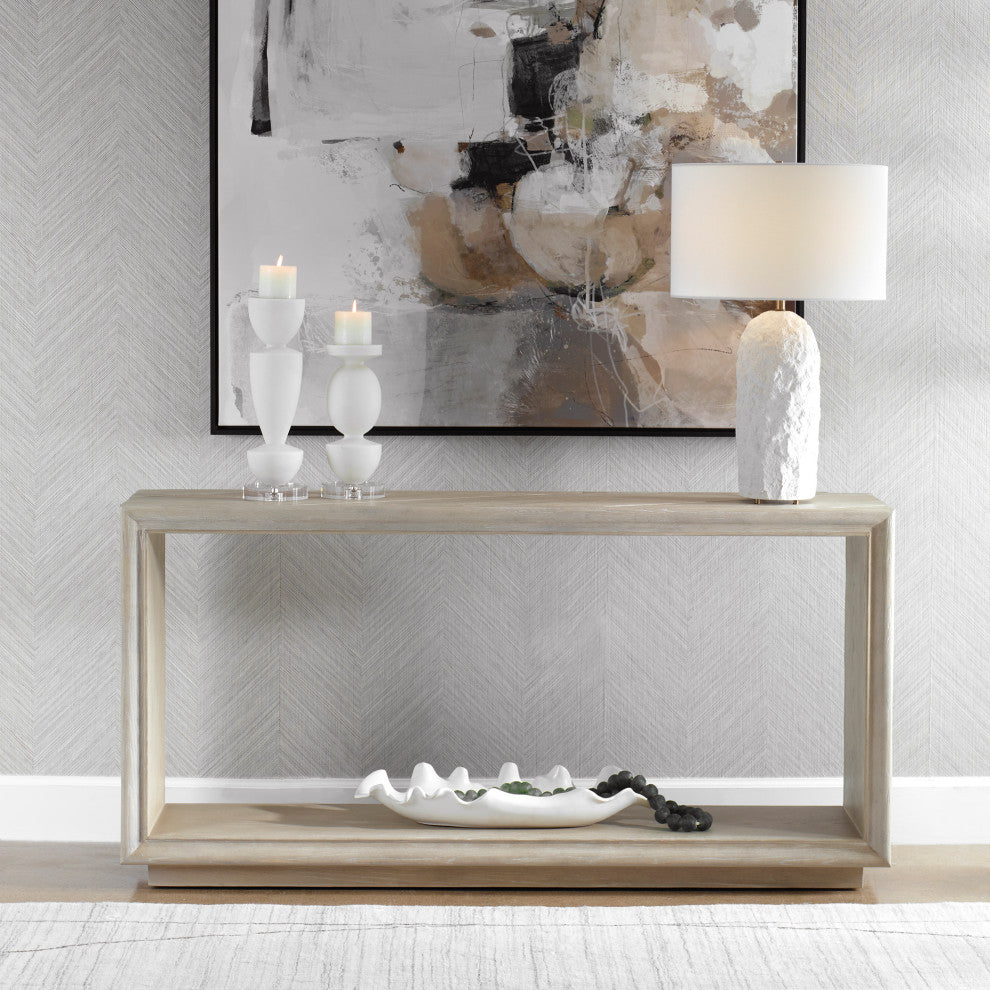 Uttermost Prism Light Oak Console Table
