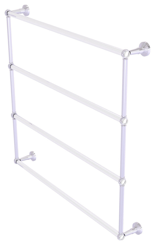 Pacific Beach 4 Tier 36" Ladder Towel Bar with Twist Accents, Polished Chrome