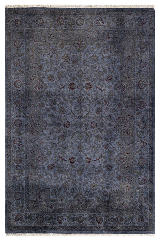 Fine Vibrance, One-of-a-Kind Hand-Knotted Area Rug Gray, 4' 7" x 6' 10"