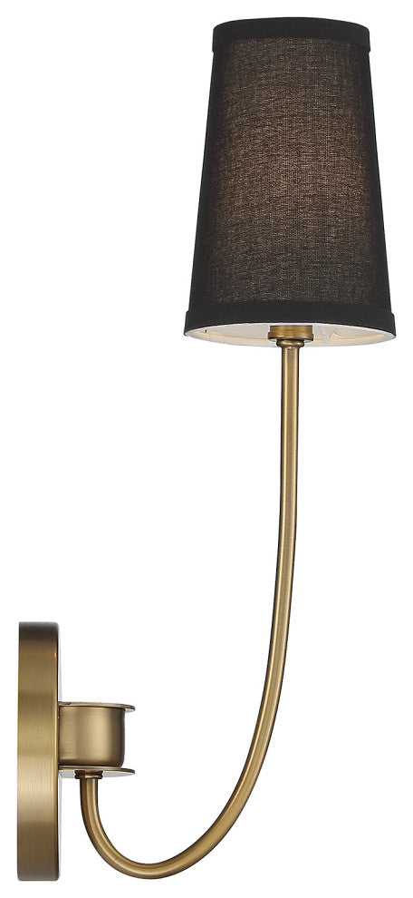 1-Light Wall Sconce, Natural Brass