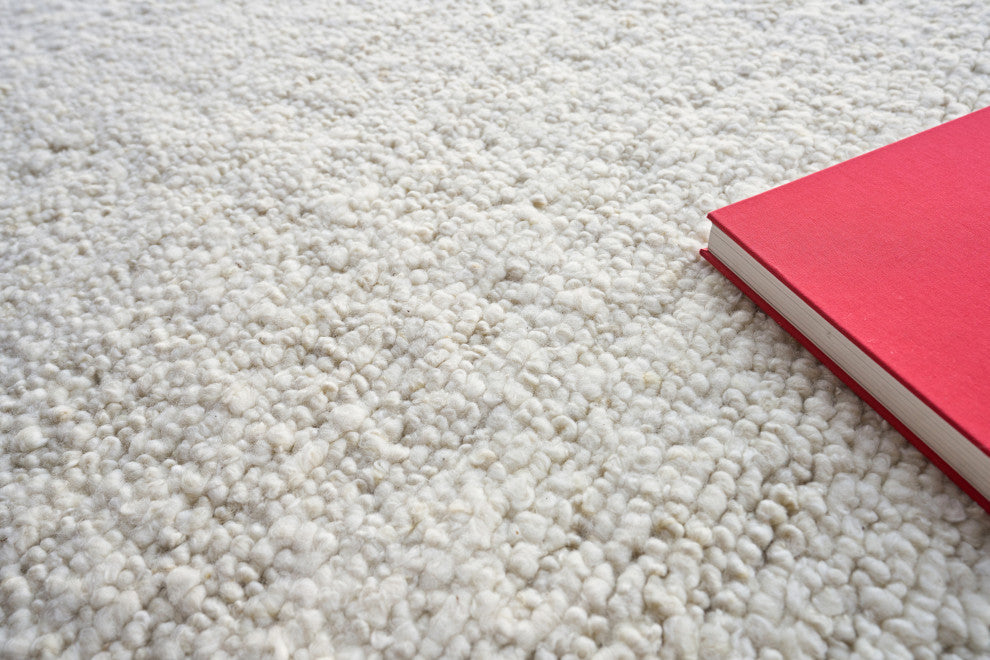 Borelli Handmade Hand Loomed Wool Ivory Area Rug