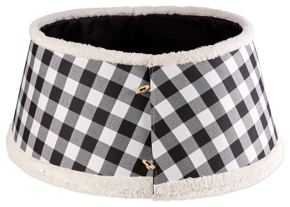 Holiday Tree Collar Black And White Buffalo Check