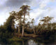 Herman Herzog Florida Live Oaks With Deer, 20"x25" Wall Decal