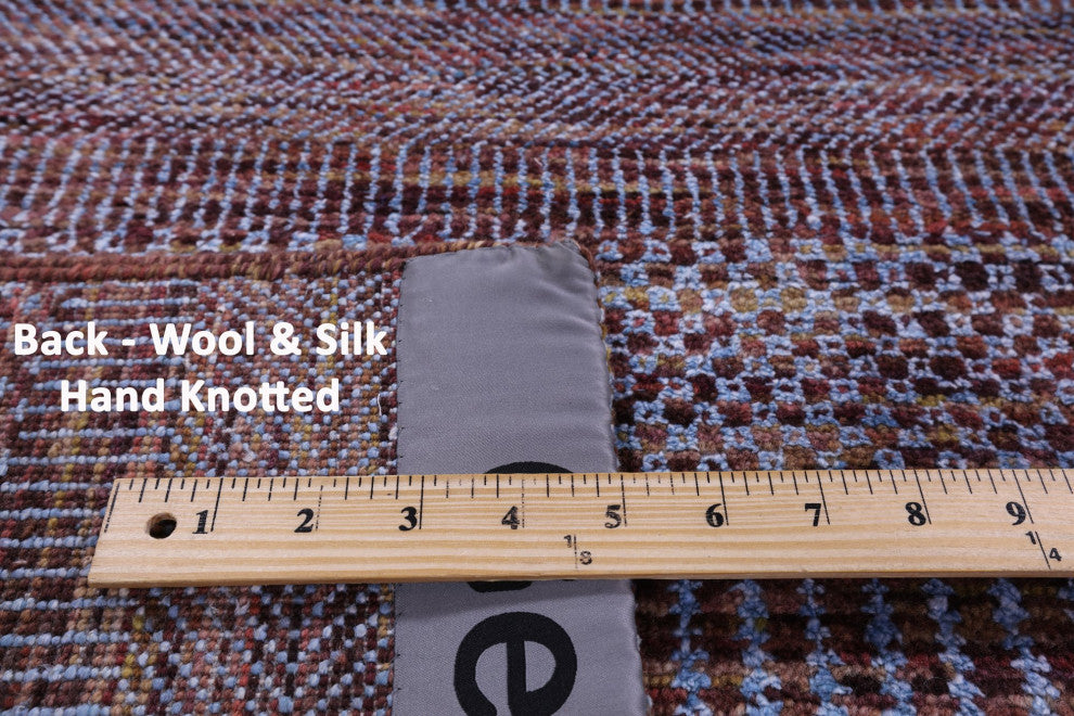 Wool and Silk Savannah Grass Handmade Rug 6' 2" X 9' 3" Q11934