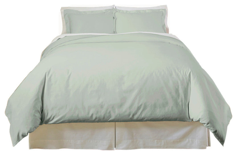 Pointehaven 500TC Duvet Set, Sage, Queen