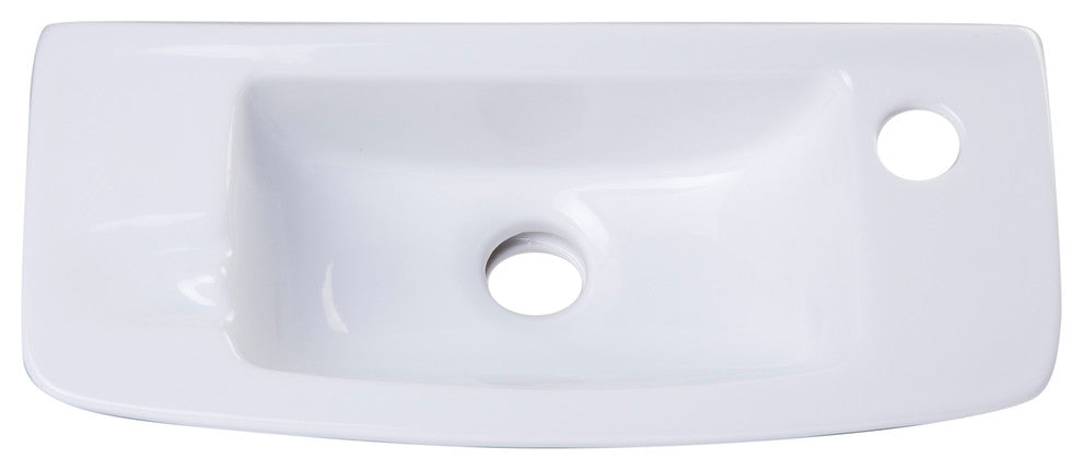Small White Wall Mounted Porcelain Bathroom Sink Basin
