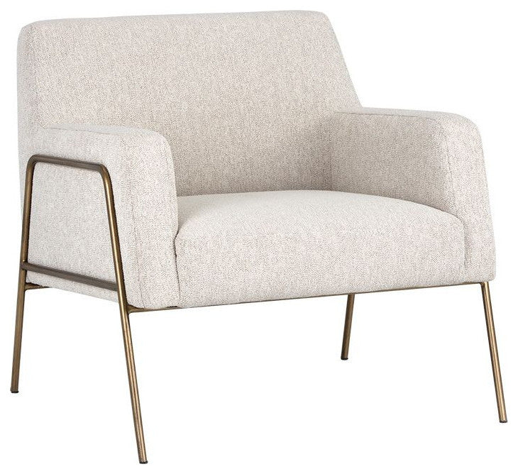 Cybil Lounge Chair, Dove Cream