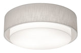 Sanibel LED Ceiling, White Finish, Linen White, 23"