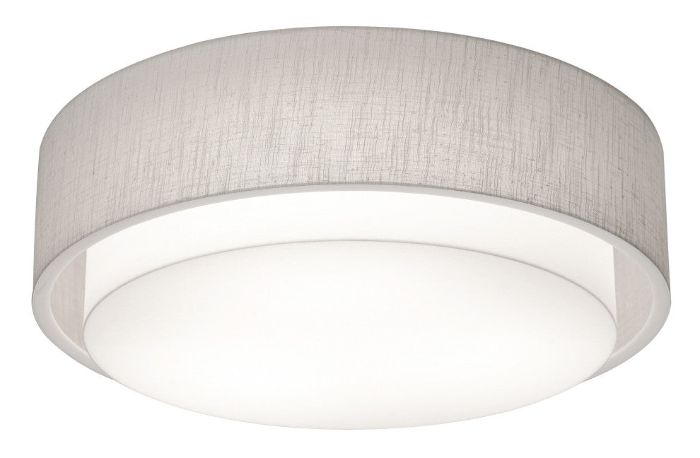 Sanibel LED Ceiling, White Finish, Linen White, 23"