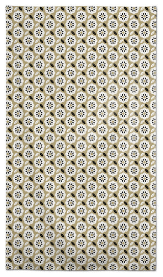 Mod Gold Flower 58 x 102 Outdoor Tablecloth